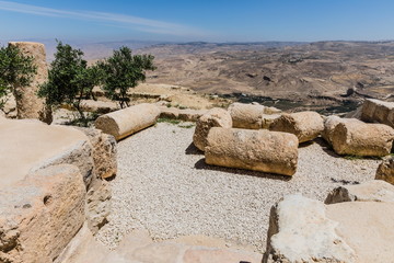 The memorial of Moses on Mount Nebo in Jordan. The place is mentioned in the Hebrew Bible as the place where Moses was granted a view of the Promised Land. 