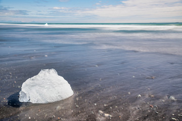 Iceberg on Diamond Beach, Jokulsarlon lagoon - Southern Iceland