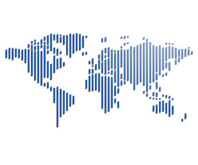 Stylized image of world map. Vector illustration - 284569365