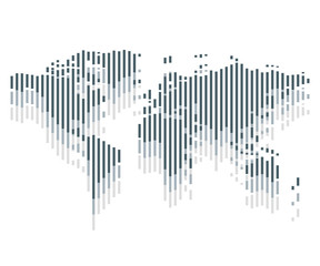 Stylized image of world map. Vector illustration - 284569378