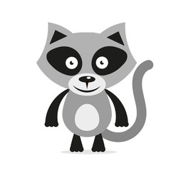 Black White Raccoon Head Logo And Icon, Clip Art