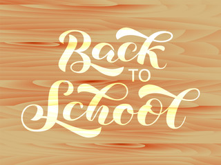 Back to school brush lettering. Vector illustration for card or banner