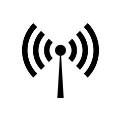 Wifi icon. Antenna vector icon isolated on white background