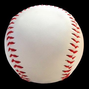 Baseball. Sport ball on a lblack background for cards, banners, flyers, print and web pages.