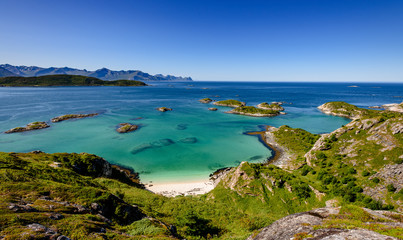 Fototapeta na wymiar Sommarøy island, Northern Norway, summer scene