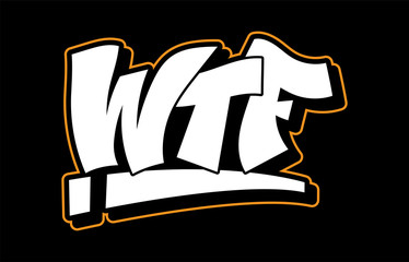 Graffiti style lettering text design