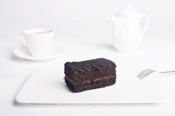 Tasty cake on a white background
