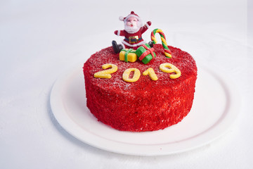Tasty cake on a white background