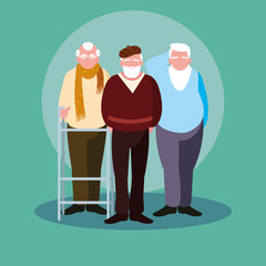 group of old men avatar character