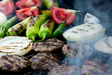 Barbecue Hamburger Food Burger stock photo