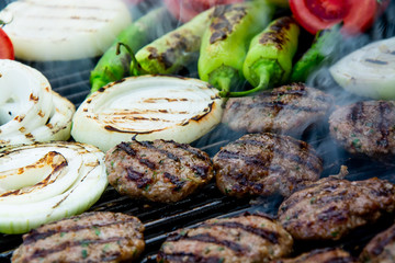 Barbecue Hamburger Food Burger stock photo