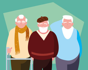 group of old men avatar character