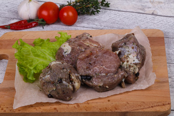 Marinated pork meat ready for coocking