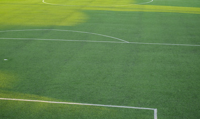 Fototapeta premium football field with white marking