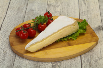 Brie cheese triangle served salad