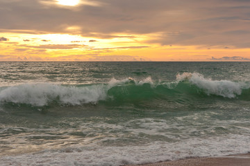 Sunset on a sea