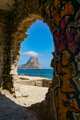 Beach of Calp, Spain, Costa Blanca - beautiful views of Ifach rock