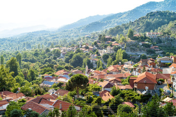 Naklejka na ściany i meble Mediterranean mountain village
