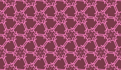 Pattern with polygonal geometric elements. Vector Seamless illustration. Template for wallpaper, interior design, decoration, scrapbooking page.