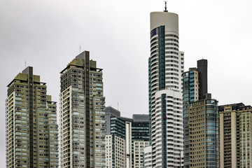 Modern residential buildings in the Buenos Aires neighborhood of Puerto Madero