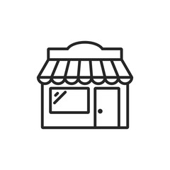 Store. Line style icon. Vector.