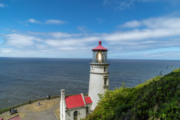 Fototapeta na wymiar Light house on the Oregon Coast