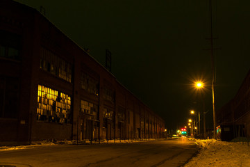 Fototapeta na wymiar Abandoned Building and Street