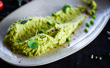 green peas puree with home made butter