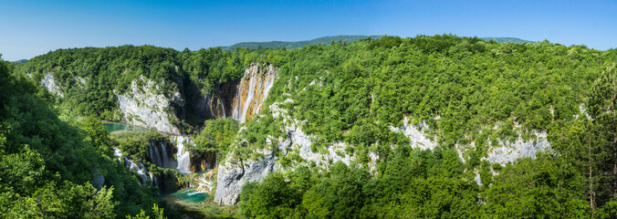 The Veliki Slap Waterfall in Plitvice Lakes National Park, Croatia