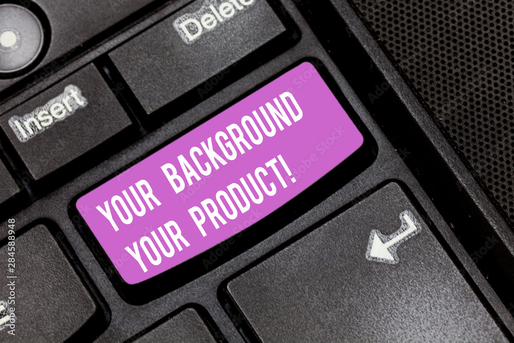 Aufkleber conceptual hand writing showing your background your product. business photo showcasing things you h