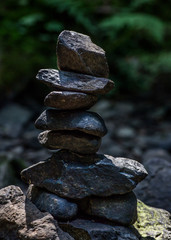 A stone tower on a rock