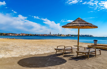 Strand Porec, Istrien, Kroatien