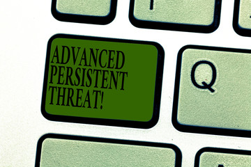 Word writing text Advanced Persistent Threat. Business concept for unauthorized user gains access...
