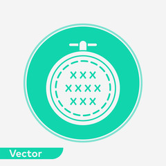 Cross stitch vector icon sign symbol