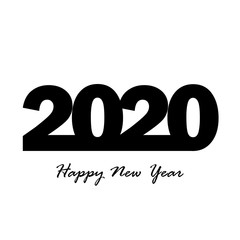 2020 Text Design Patter, Vector illustration isolated on white background