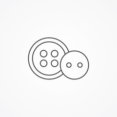 Clothes button vector icon sign symbol