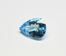 Blue Topaz facet cut gemstone