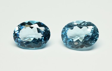 Blue Topaz facet cut gemstones
