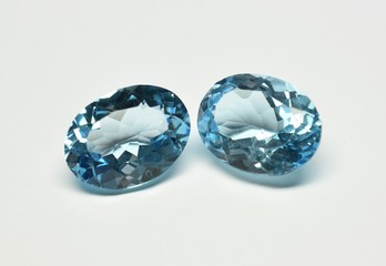 Blue Topaz facet cut gemstones