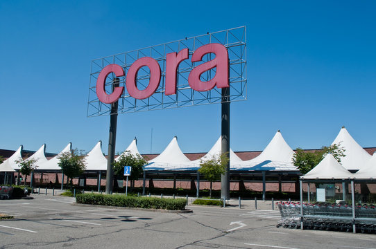 MULHOUSE - France - 17 July 2016 - Cora super market 