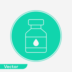Ink pot vector icon sign symbol