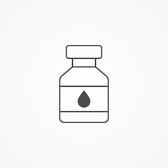 Ink pot vector icon sign symbol
