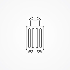 Suitcase vector icon sign symbol
