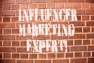 Text sign showing Influencer Marketing Expert. Conceptual photo Skilled in driving brand message and awareness