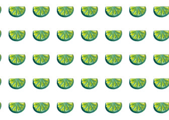 Obraz premium a glass of delicious coctail drink juice with beautiful background, seamless pattern. Summer, beach alcohol, lime frame