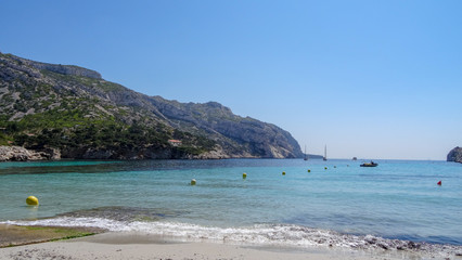 Park with calanques in Marseille, south of France.