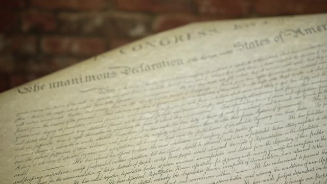 Declaration of independence United States of America Document History