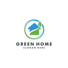 green house logo template design - vector