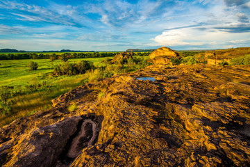 sunset in the mountains
