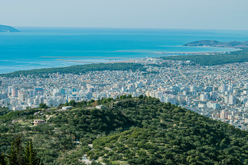 Aerial view of Vlore city